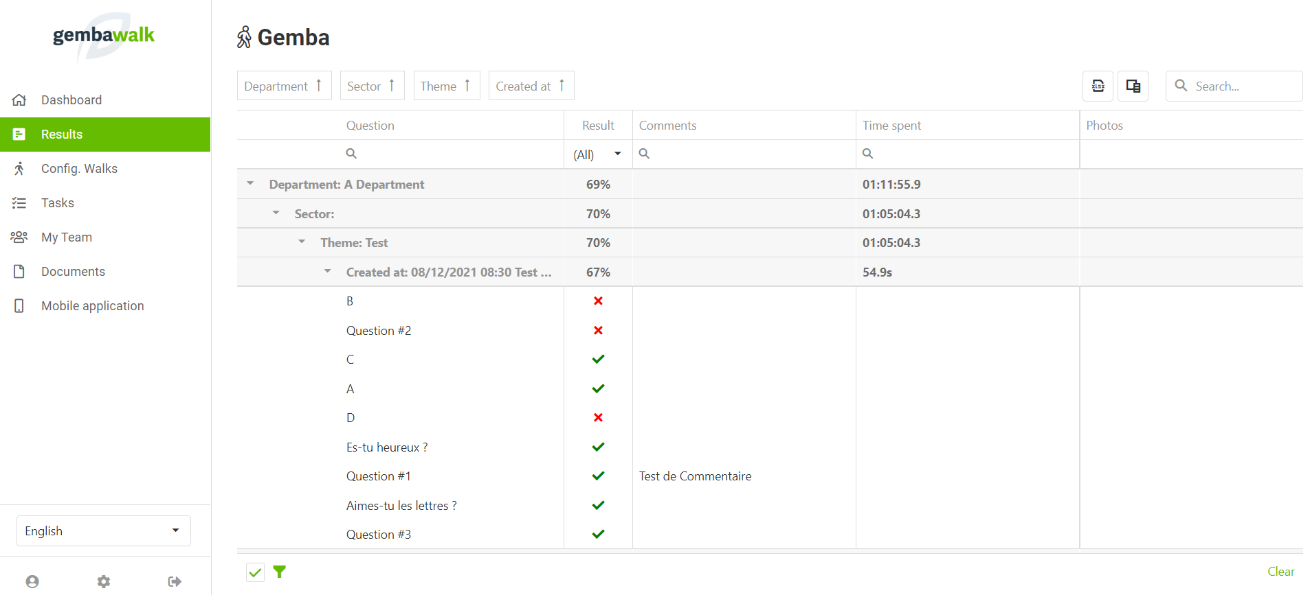 screenshot of Gemba Walk